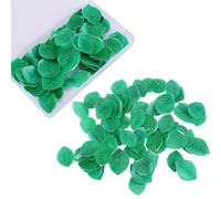 Asudaro Lot de 100 décorations de gâteau en forme de feuilles comestibles en papier gaufré pour cupcakes, thème d'été, Aloha Jungle, mariage, anniversaire, fête prénatale, vert