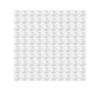Asudaro Lot de 100 pastilles anti-collision - 10 x 5 mm - Tampon en caoutchouc - Tampon élastique - Tampon de meubles - Tampon en caoutchouc autocollant - Tampon de porte transparent