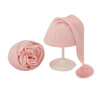 Asudaro Nouveau-né Photographie Wrap et Bébé Bonnet à Tricoter Chapeau Bébé Photo Costume Accessoires de Tir pour 0-3 Mois Bébé Bébé Bijoux Cadeau