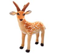 Asudaro Sika Cerf Peluche Chevreuil / Cerf Couché Sika Cerf Peluche Coussin Debout Cerf Poupée Peluche Doux Coussin câlin Peluche Animaux de la jungle Peluche Poupée Cadeau #B 50 cm