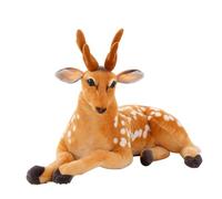 Asudaro Sika Cerf Peluche Chevreuil / Cerf Couché Sika Cerf Peluche Coussin Debout Cerf Poupée Peluche Doux Coussin en Peluche Peluche Animaux de la Jungle Peluche Poupée Cadeau #A 40 cm