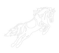 Asudaro Sticker Cheval au Galop - Autocollant Réfléchissant pour Voiture, Camion - Imprimé Sautant - Bricolage 19cmx15cm