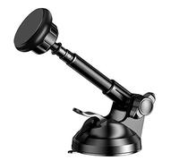 Asudaro Support de téléphone d'aspiration de voiture télescopique, support de navigation de téléphone de voiture d'aimant, berceau de téléphone magnétique universel avec bras télescopique réglable