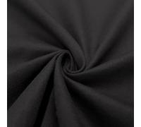 Asude - Molton en coton, ignifuge - Molton de scène gratté des deux côtés - Noir - au mètre