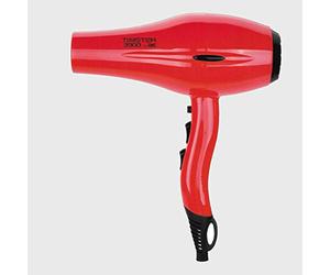 Asuer Group Sèche-cheveux Twister 3900 Ionic 2200W - Sèche-cheveux professionnel ionique tourmaline céramique, couleur rouge, avec diffuseur et 2 buses - 3 000 000 000 ions/sec/cm3