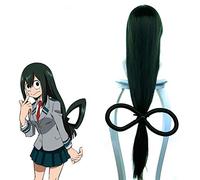 Asui Tsuyu Cosplay Wig Anime Boku No Hero Academia My Hero Academia Long Straight Synthetic Hair Cosplay Wigs + Wig Cap