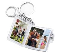 Asuinxurr 1 porte-clés pour album photo avec 16 photos, porte-livres, porte-clés, cadeaux de bricolage pour petite amie