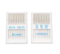 Asuinxurr Aiguilles universelles pour machine à coudre avec pointe normale et tête sphérique pour l'approvisionnement en machine à coudre à