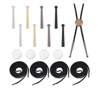 Asuinxurr Bolo Tie-Zubehör - DenimTie - Bolo Tie-Endkappen -Set zum DIY-Herstellung von Bolo Ties