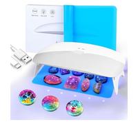 Asuinxurr Lampe UV en résine 48 W à séchage UV/LED en plastique avec 30 perles de lampe à double source lumineuse pour kit de résine UV