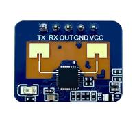 Asuinxurr LD2410C Capteur de présence radar 24G pour humains, module de détection de mouvement radar à ondes millimétriques FMCW, DC5V, , installation facile, facile à utiliser