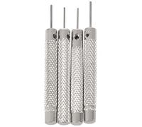 Asuinxurr Lot de 4 outils de réparation de montre - Chasse-goupille - 0,7 mm / 0,8 mm / 0,9 mm / 1,0 mm - Acier, argenté