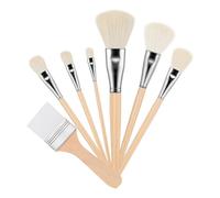 Asuinxurr Lot de 7 pinceaux à franges pour peinture acrylique, pinceau à dorer, pinceaux polyvalents, set de pinceaux de différentes tailles, pinceaux de peinture