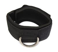 Asuinxurr Sangle de cheville - Anneau en D - par câble - Jambe - Pour haltérophilie - Noir