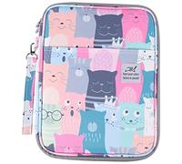 Asuinxurr Trousse à crayons à 192 emplacements - Grande capacité - Organisateur de cosmétiques - Sac pour crayons colorés - Aquarelle - Marqueur gel (chat d'apprentissage), Couleur photo, Katze lernen