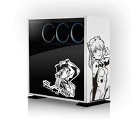 Asuka Langley Soryu Autocollant décoratif en vinyle imperméable et facile à enlever pour boîtier de PC, châssis d'ordinateur