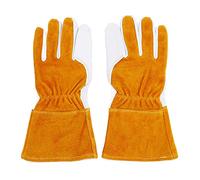 Asukohu 1 paire de gants de travail pour soudage de travail, gants de travail anti-crevaison résistants à l'usure, gants de jardinage unisexes