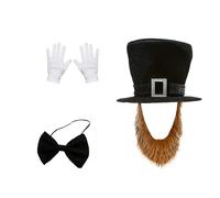 Asukohu Abrahams Lincolns Accessoires de costume Barbe Moustache Top Kills Président Jour Halloween Cosplay Costumes Abrahams Lincolns Accessoires, marron, taille unique