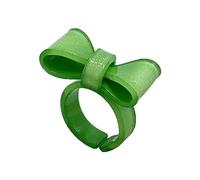 Asukohu Anneaux d'arc colorés Anneaux en résine Mignon Acrylique Chevilles Empilage Nœud Arc Esthétique Doigts Plastique Plastique pour Femmes, Comme décrit