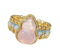 Asukohu Anneaux en dentelle florale réglables de style chinois avec revêtement émaillé brillant pour des accessoires de doigts élégants anneaux empilables en dentelle unique, taille unique, Comme