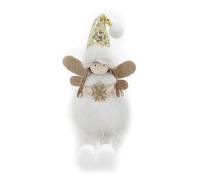Asukohu Arbre de Noël Ornement Poupées Ange Or Argent Suspendu pour Pendentif Noël Artisanat Arbre Ornements Suspendus pour la Maison