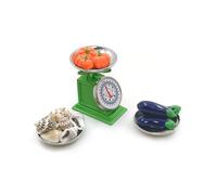 Asukohu Balance miniature en alliage pour maisons de poupée 1/12 Cuisine Base stable vivante Balance mécanique parfaite pour meubles