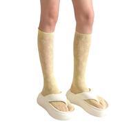 Asukohu Bas résille en dentelle, bas hauts, creuse, chaussettes de mollet ajourées en dentelle