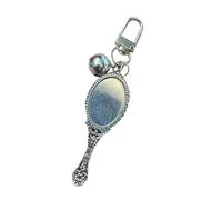 Asukohu Beau nœud papillon Amour Miroir Charme Pendentif Portable et Robuste Verre Métal Fromage Accessoire pour Femmes à la Mode