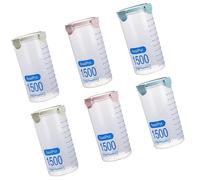 Asukohu Bidon de cuisine transparent hermétique pour céréales, collations et farine, organiseurs empilables pour lave-vaisselle Récipients de stockage des aliments scellés