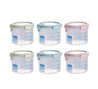 Asukohu Bidon de cuisine transparent hermétique pour céréales, collations et farine, organiseurs empilables pour lave-vaisselle Récipients de stockage des aliments scellés