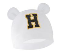Asukohu Bonnets souples pour nourrisson Chapeau d'oreille d'ours Respirant Bébé Hiver Bébé Maternelle Hôpital Lettre Imprimé Bébé Chaud, Lettre H, taille unique