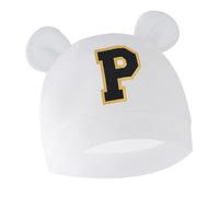 Asukohu Bonnets souples pour nourrisson Chapeau d'oreille d'ours Respirant Bébé Hiver Bébé Maternelle Hôpital Lettre Imprimé Bébé Chaud, Lettre P, taille unique