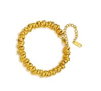 Asukohu Bracelet de perles rondes tendance en acier robuste - Accessoire de bijoux pour une longue durée de vie - Tenue élégante - Accessoire de poignet tendance, taille unique, Comme décrit
