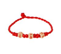 Asukohu Bracelets chinois Feng Shui faits à la main en corde rouge porte-bonheur Tigre Nouvel An Bijoux pour hommes femmes familles Bracelets pour couples qui se connectent, taille unique, Comme