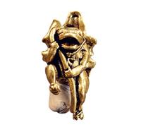 Asukohu Breloque grenouille en laiton avec une force industrielle de 550 lb Paracorde pour des déclarations de mode pratiques Accessoire de collier extérieur étanche, taille unique, Comme décrit