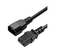 Asukohu Câble d'extension C13 vers C14 250 V 10 A en PVC ignifuge avec manchon résistant à l'abrasion pour électronique de bureau, cordon d'alimentation IEC industriel, PVC