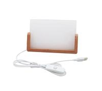 Asukohu Cadre photo acrylique pour sublimation avec LED Light Support en bois Presse thermique Cadre photo pour les amateurs de photographie Cadeau Personnalisable