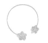 Asukohu Chaîne de manchette florale réglable minimaliste bijoux chaîne empilable maison cadeau pour femmes plage vacances charme élégant collier empilable, taille unique, Comme décrit, Comme décrit