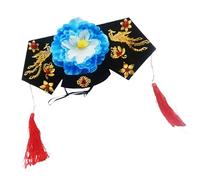 Asukohu Chapeau de fleur d'impératrice royale chinoise antique pour mariage, jeu de rôle, accessoires de déguisement, chapeau d'impératrice royale pour événements formels