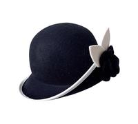 Asukohu Chapeau Fedoras élégant pour cosplay, fête, bord enroulé, fleur de camélia, chapeau pour adulte, carnaval, fête, accessoires de tête à rabat