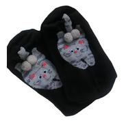 Asukohu Chaussettes de veau abstraites amusantes pour femmes - Manchettes élastiques - Boules floues - Mèche - Chaussures confortables - Chaussettes décontractées pour femmes, Noir , taille unique