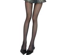 Asukohu Collants transparents tissés pour femme Motif blé Taille haute élastique Bas rayés verticaux pour un usage quotidien Collants pour femme, Noir , Taille unique