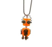 Asukohu Collier robot vintage créatif rétro mobile tour de cou unique pendentif robot suspendu décoration lame de clé chaîne bijoux pendentif mécanique, taille unique, Comme décrit, Comme décrit