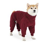 Asukohu Combinaison pour chien à quatre pattes avec polaire double face - Pyjama chaud pour petites et grandes races - Vêtements d'hiver pour chiens