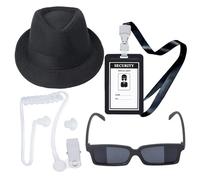 Asukohu Costume de service secret - Accessoires de costume de garde de sécurité - Agent secret pour cosplay, Halloween, cosplay
