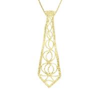 Asukohu Cristal Strass Collier Hall avec chaîne réglable Vêtements de cou pour femmes hommes Tenue formelle ou décontractée Événement formel Cravate, or, taille unique