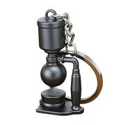 Asukohu Culture du café Filtre de port symbolique Porte-clés Accessoires de machine à expresso Accessoire Sac Pendell Texture Métal Convient pour offrir Moulin à café portable Porte-clés, Suck Pot