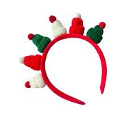 Asukohu Décoration de Noël - Bonnet de Père Noël tricoté - Bandeau de fête - Accessoire de festival