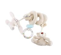 Asukohu Dessin animé Ours en peluche Lapin Jouet à enrouler en spirale pour bébé Poussette Crèche Hochets pour nourrissons Activité de voyage avec anneaux Boîte à anneaux Poussette Jouet suspendu