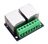 Asukohu Double adaptateur femelle RJ45 Ethernet 8 broches borne à vis 3,5 mm Espacement blindé pour installation réseau terminal de câblage